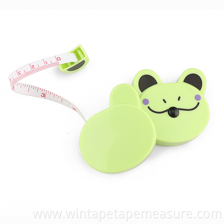 150cm 60 inch Cute Multicolor Mini Sewing Cloth Tailor Fabric Metric Inch Retractable Measuring Tape, PVC